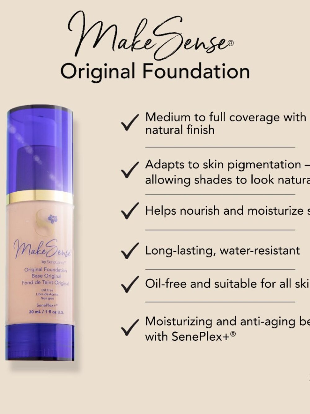 Almond MakeSense Original Foundation - Picture 2 of 7